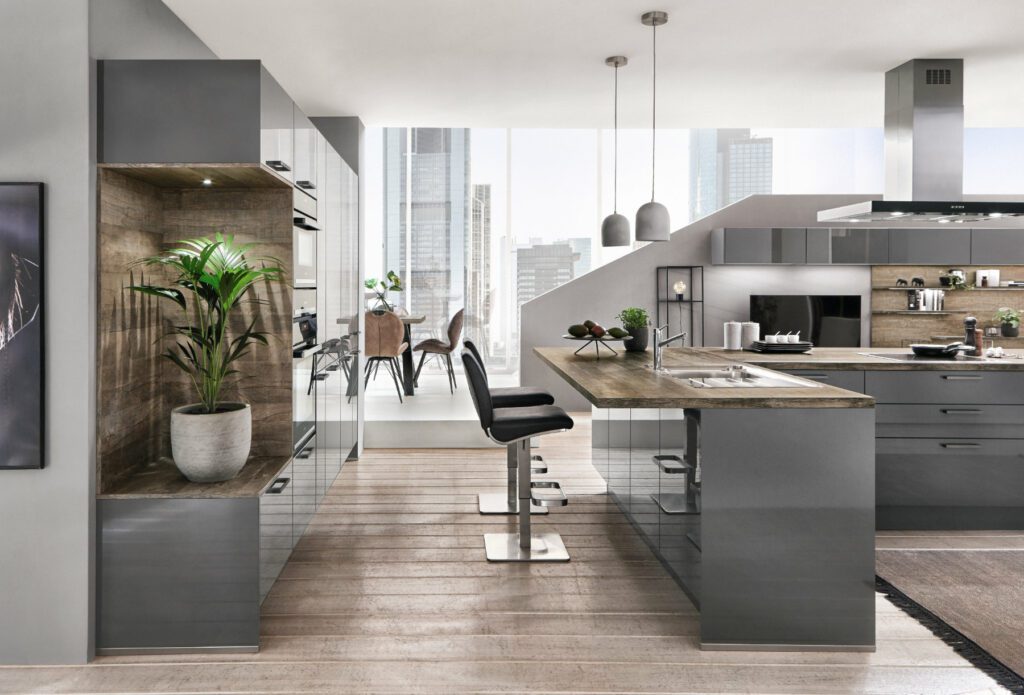 Nobilia Grey Gloss Kitchen | Kutchenhaus, Luton